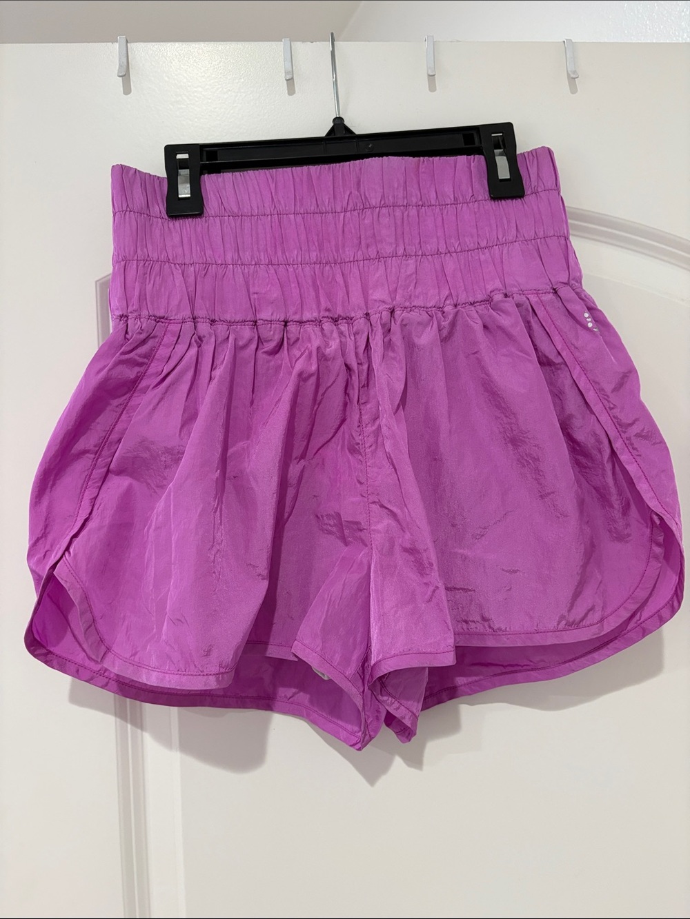 Free People High-Waist Magenta Shorts
